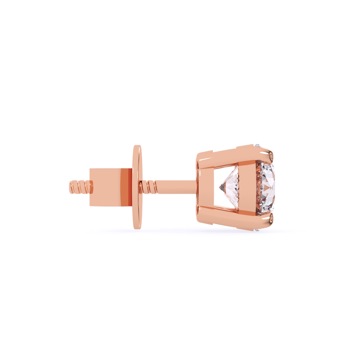 Forever One Round Solitaire Studs Earrings